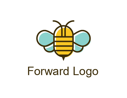 abstract honey bee logo