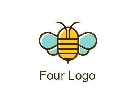abstract honey bee logo