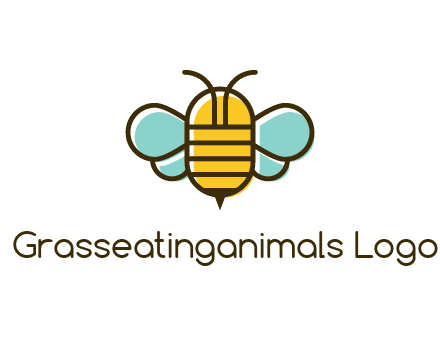 abstract honey bee logo