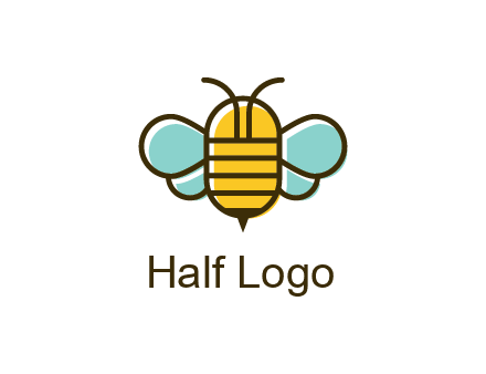 abstract honey bee logo
