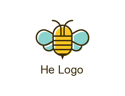 abstract honey bee logo
