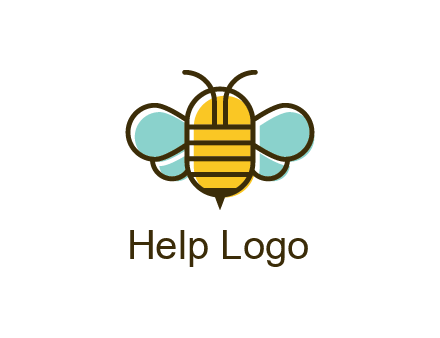 abstract honey bee logo
