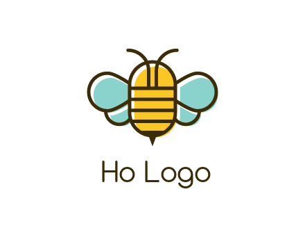 abstract honey bee logo