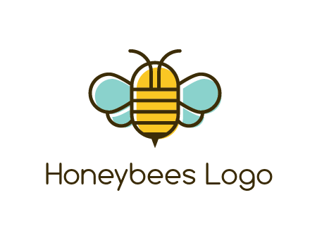 abstract honey bee logo