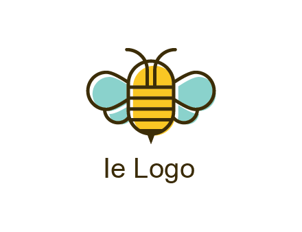 abstract honey bee logo