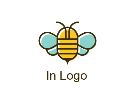 abstract honey bee logo