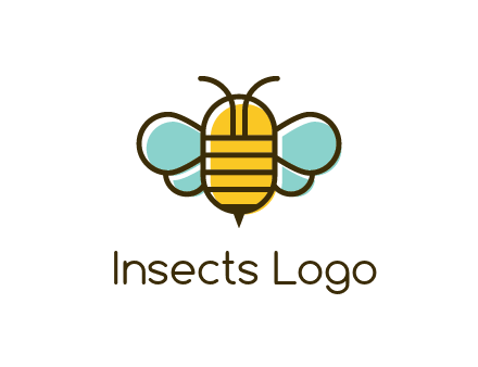 abstract honey bee logo