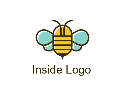 abstract honey bee logo