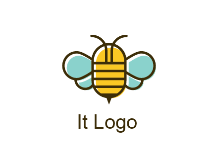 abstract honey bee logo