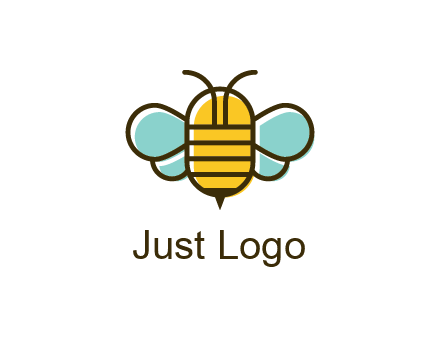 abstract honey bee logo