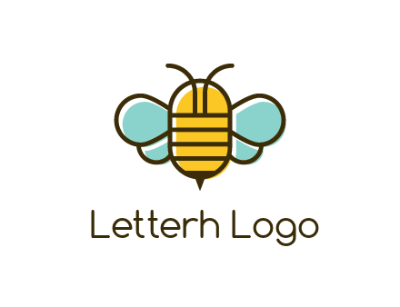 abstract honey bee logo
