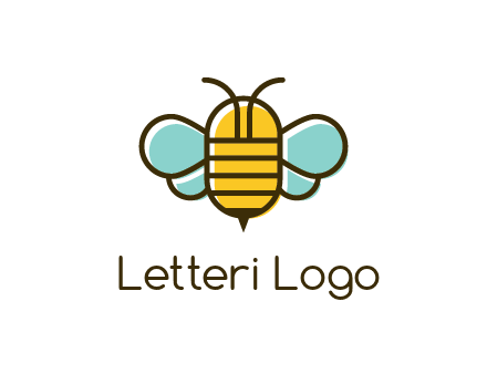 abstract honey bee logo
