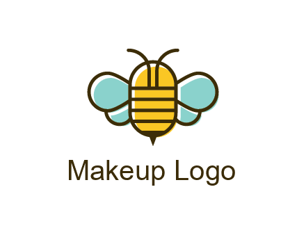 abstract honey bee logo