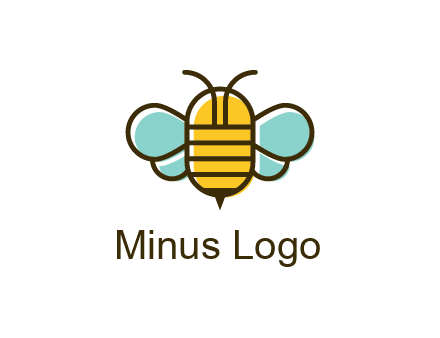 abstract honey bee logo