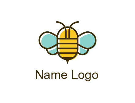 abstract honey bee logo