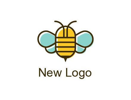 abstract honey bee logo