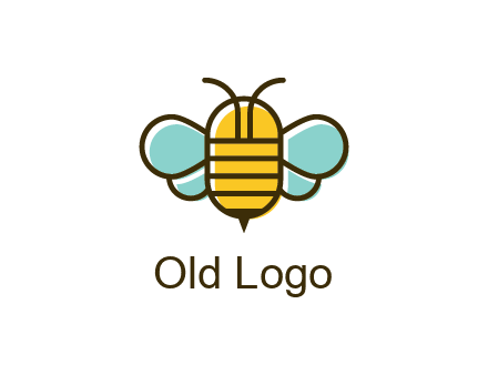 abstract honey bee logo