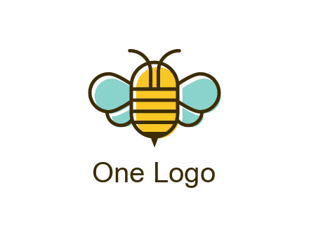 abstract honey bee logo