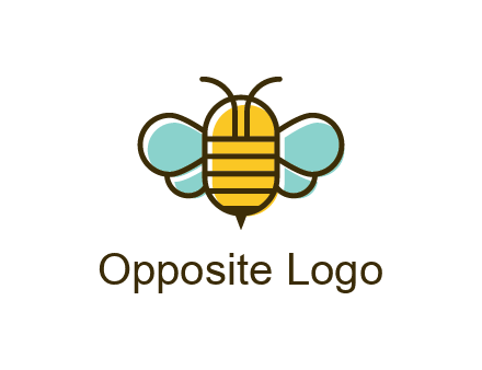 abstract honey bee logo