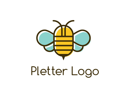 abstract honey bee logo