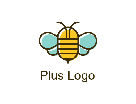 abstract honey bee logo