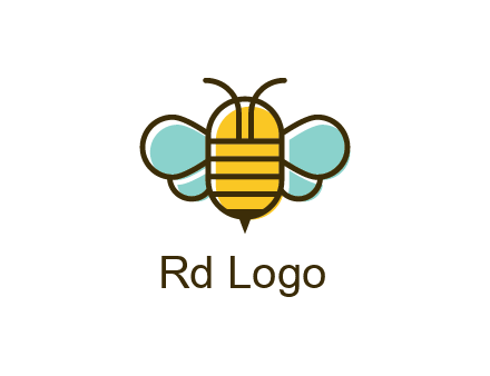 abstract honey bee logo