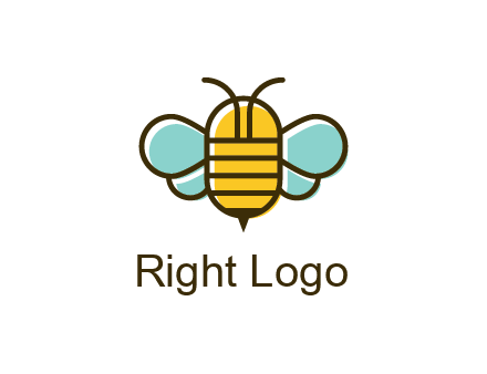 abstract honey bee logo
