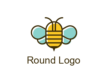 abstract honey bee logo