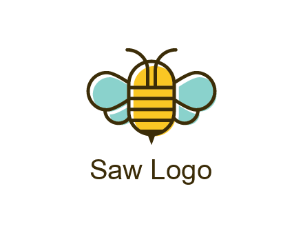 abstract honey bee logo