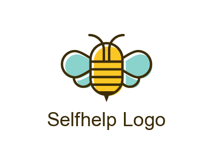 abstract honey bee logo