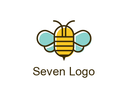 abstract honey bee logo