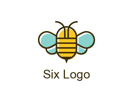 abstract honey bee logo