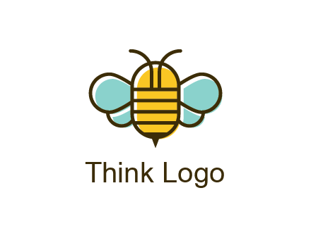 abstract honey bee logo