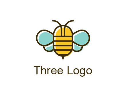 abstract honey bee logo