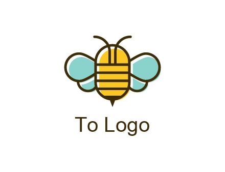 abstract honey bee logo