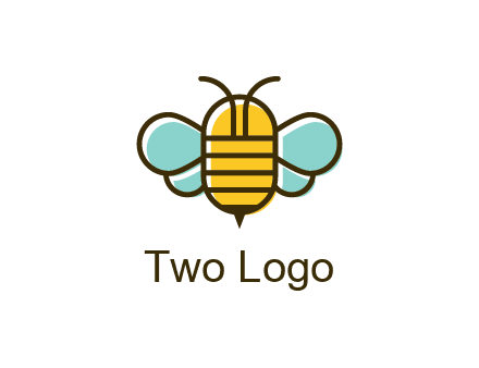 abstract honey bee logo