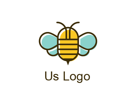 abstract honey bee logo