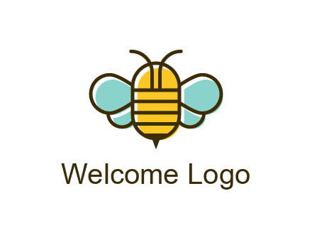 abstract honey bee logo