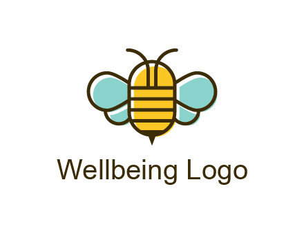 abstract honey bee logo