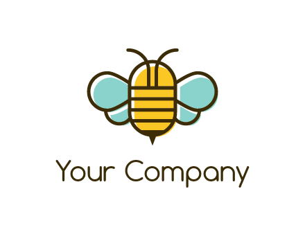abstract honey bee logo