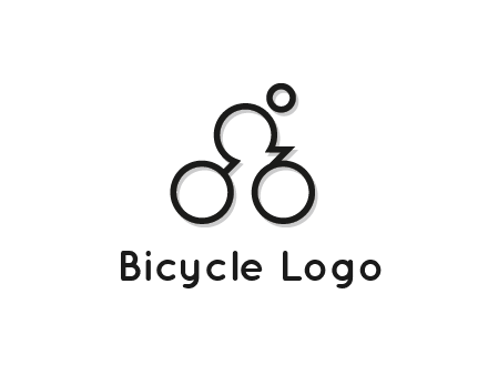 abstract bicycle with rider icon