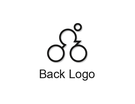 abstract bicycle with rider icon