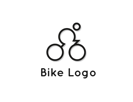abstract bicycle with rider icon