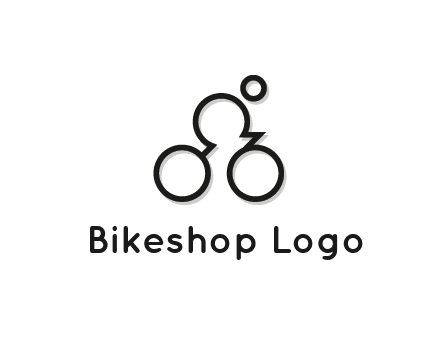 abstract bicycle with rider icon