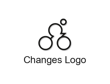abstract bicycle with rider icon