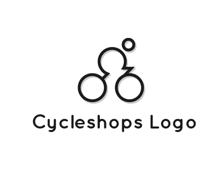 abstract bicycle with rider icon