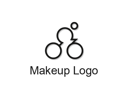 abstract bicycle with rider icon