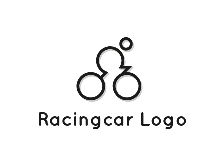 abstract bicycle with rider icon