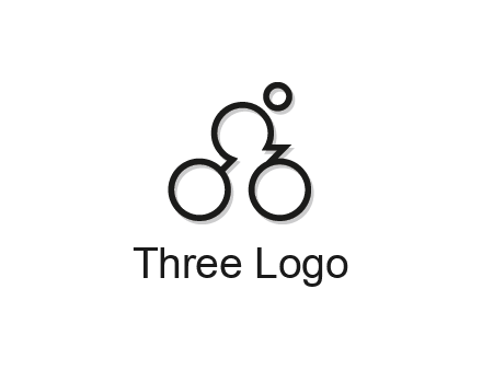 abstract bicycle with rider icon