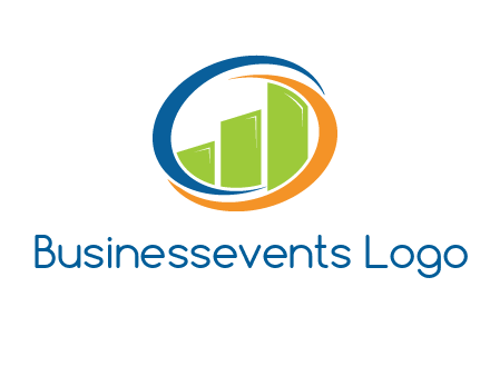financial bar inside swooshes logo